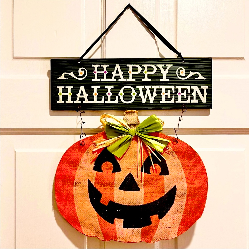 Happy Halloween Jack-o'-Lantern Sign